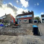 Stretcher bond block paving